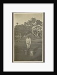 Boy with two watering cans by Anonymous