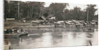 Sumatra indonesia ferry across river with bullock carts ashore by Anonymous