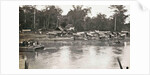 Sumatra indonesia ferry across river with bullock carts ashore by Anonymous