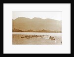 Sumatra indonesia, lake of Manindjan with native fishing boats by Christiaan Benjamin Nieuwenhuis