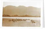 Sumatra indonesia, lake of Manindjan with native fishing boats by Christiaan Benjamin Nieuwenhuis