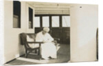 aboard boat to Java, Indonesia, seated woman by Anonymous