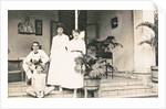 Batavia, group portrait on front porch, Jakarta Indonesia by Anonymous