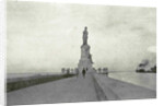 Port Said, Suez Canal pier with statue Ferd. de Lesseps, Egypt by Anonymous