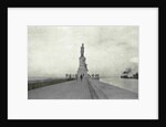 Port Said, Suez Canal pier with statue Ferd. de Lesseps, Egypt by Anonymous