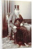 Portrait Paul Kruger in chair with hat on by C. Evans