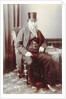Portrait Paul Kruger in chair with hat on by C. Evans