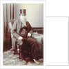 Portrait Paul Kruger in chair with hat on by C. Evans