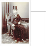 Portrait Paul Kruger in chair with hat on by C. Evans