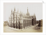 Exterior of the Cathedral of Milan, side and front, Italy by Anonymous