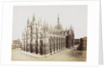 Exterior of the Cathedral of Milan, side and front, Italy by Anonymous