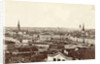 Panorama of buildings, churches and the harbor of Stockholm, Sweden by Anonymous