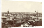 Panorama of buildings, churches and the harbor of Stockholm, Sweden by Anonymous