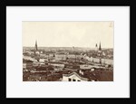 Panorama of buildings, churches and the harbor of Stockholm, Sweden by Anonymous