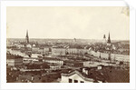 Panorama of buildings, churches and the harbor of Stockholm, Sweden by Anonymous