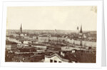 Panorama of buildings, churches and the harbor of Stockholm, Sweden by Anonymous