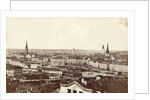 Panorama of buildings, churches and the harbor of Stockholm, Sweden by Anonymous