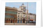 Clock Tower, Torre dell'Orologio and adjacent buildings in Venice Italy by Anonymous