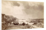 the painting Annalkande Storm: motivate fran Bohulän by Edv. Bergh by Anonymous