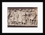Part of the Parnassus frieze at the base of the Albert Memorial in London UK, poets and musicians by F.G.O. Stuart
