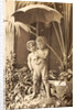 Picture of two children under an umbrella in the midst of plants, exhibited at the Paris, France World Exhibition in 1889 by Anonymous