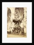 Pulpit in the Cathedral of Saint Michael and Saint Gudula, Sint-Michiel en Sint-Goedele in Brussels Belgium by Anonymous