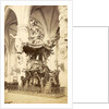 Pulpit in the Cathedral of Saint Michael and Saint Gudula, Sint-Michiel en Sint-Goedele in Brussels Belgium by Anonymous