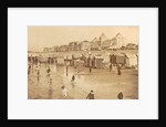 Bathers and bathing carriages on the beach of Blankenberge, Belgium by Anonymous