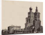 Exterior of a church and a building in Nizhniy Novgorod Russia by Anonymous