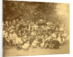 Group portrait of young people in a forest during a group outing by Anonymous