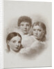 three children's portraits in the clouds, H.C. de Graaff by Photographie Société Anonyme