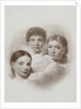 three children's portraits in the clouds, H.C. de Graaff by Photographie Société Anonyme