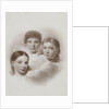 three children's portraits in the clouds, H.C. de Graaff by Photographie Société Anonyme