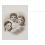 three children's portraits in the clouds, H.C. de Graaff by Photographie Société Anonyme