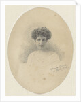 Oval colored portrait of Mrs Heemstra-Hollenberg de Beckfeldt by K. Collings