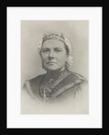 Portrait woman with costume cap by Anonymous