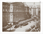 Salute Wilhelmina by soldiers and civilians after her coronation as Queen at the Royal Palace on Dam Square, Amsterdam by Samuel Herz