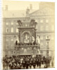 monument de Eendracht on the dam during the Feasts of April 1887 in Amsterdam by Albert Greiner