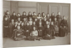 Class photo of the sixth grade of school girl Elisabeth Wolff by P.D. van Rhijn