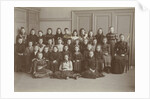 Class photo of the sixth grade of school girl Elisabeth Wolff by P.D. van Rhijn