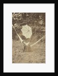 Portrait of a woman in a hammock with a parasol by Anonymous