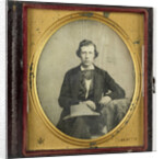 Portrait of a young man with hat by John Beattie