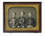 Portrait of a father and two sons by Anonymous