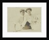 Portrait of a young couple in the outdoors; encased in matted cardboard by Anonymous