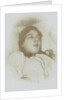 Post-mortem portrait of a woman with open eyes by J. Siewe