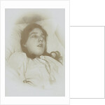 Post-mortem portrait of a woman with open eyes by J. Siewe