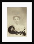 Portrait, memory of a deceased young woman named Marguerite; in the picture is a lock of hair glued by Anonymous