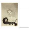 Portrait, memory of a deceased young woman named Marguerite; in the picture is a lock of hair glued by Anonymous