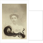 Portrait, memory of a deceased young woman named Marguerite; in the picture is a lock of hair glued by Anonymous