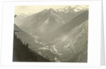 Illicilliwaet Valley and the Canadian Pacific Railway seen from Mount Abbot Glacier by William Notman